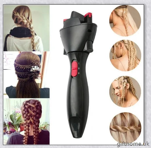 Innovative Braid Maker hair styling tool with automatic hair twisting and 360-degree rotation for effortless, salon-quality braids