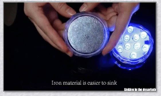 Submersible colour-changing LED pool lights with magnetic and suction cup mounting for easy installation