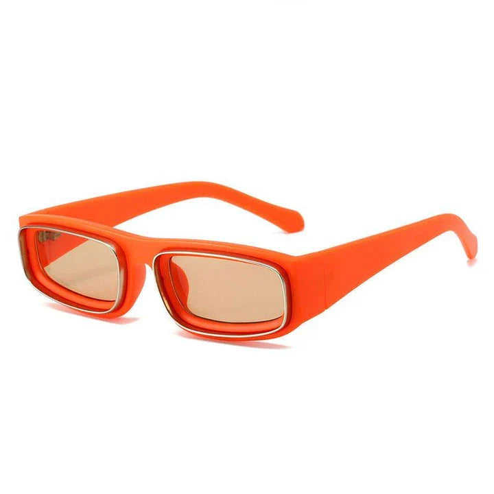 Stylish Small Rectangle Punk Sunglasses with an edgy, retro-inspired design and UV400 protection