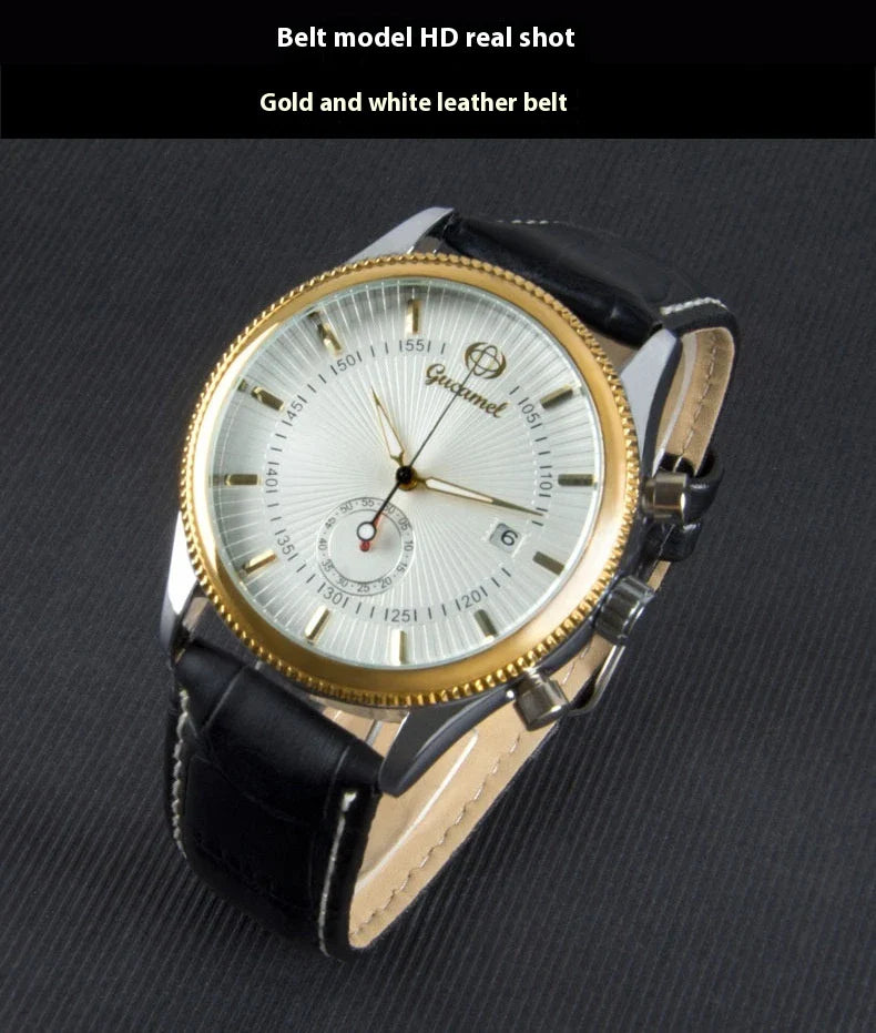 Premium British-made steel-belt business watch with a classic, elegant design