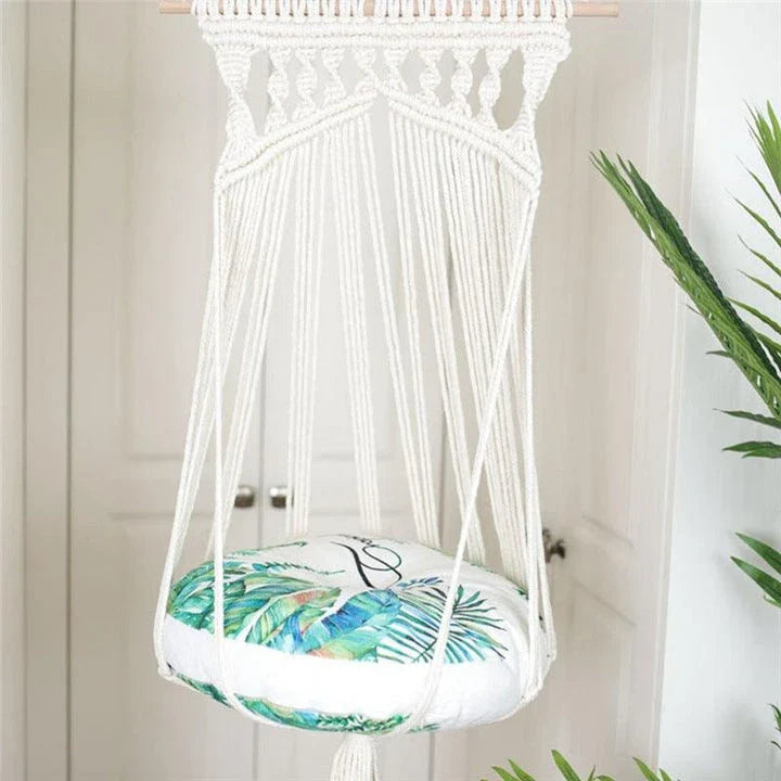 Bohemian-style cotton cat bed tapestry with vibrant patterns, providing a cosy and stylish retreat for your feline friend