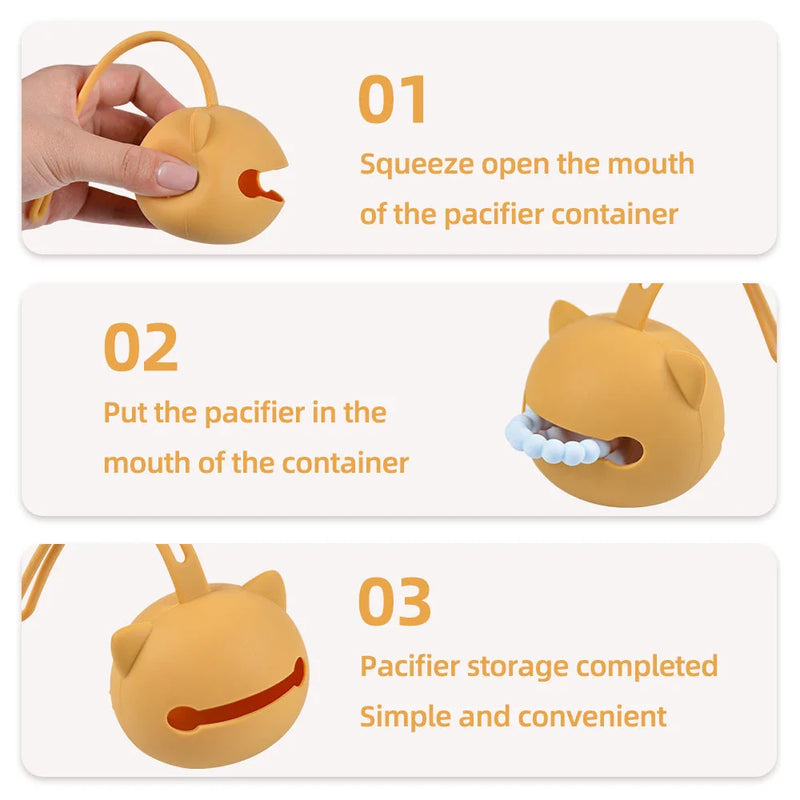 GiftHome UK Premium Silicone Baby Pacifier Holder Bag - Secure and Hygienic
