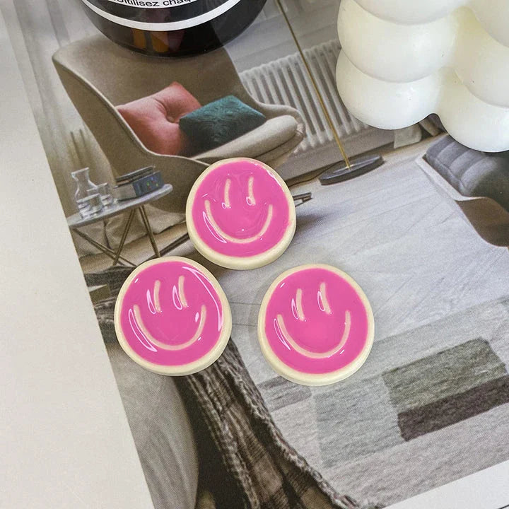 Cheerful Nordic-inspired refrigerator magnets with cartoon designs in various colours, made of high-quality resin for durability