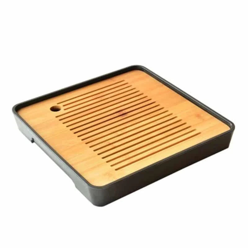Premium bamboo tea tray saucer with sleek, elegant design for a sophisticated tea experience