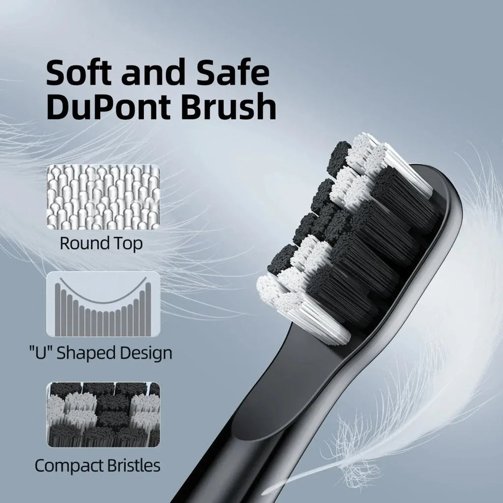 Premium Couple Electric Toothbrush with 5 Cleaning Modes and Acoustic Wave Technology