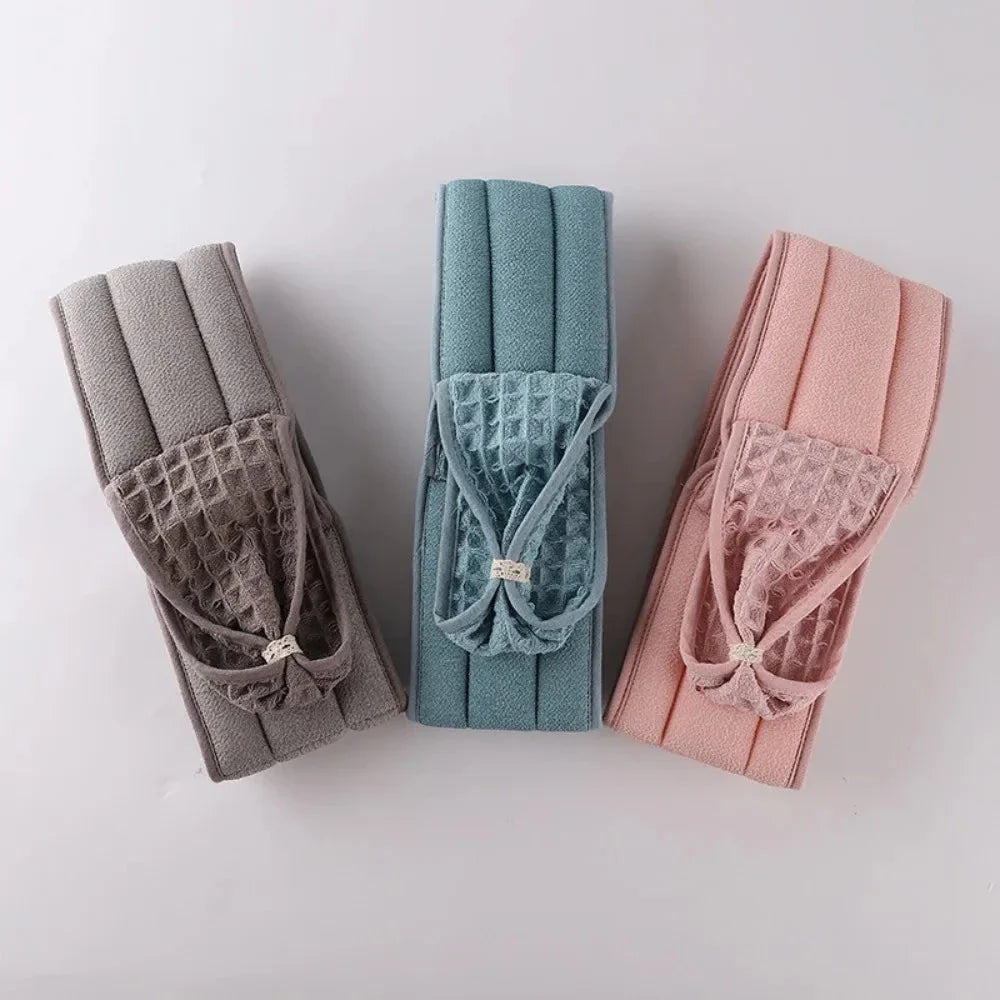 Premium 3-Piece Body Scrubber and Back Massage Bath Brush Set in various colours - pink, blue, and coffee