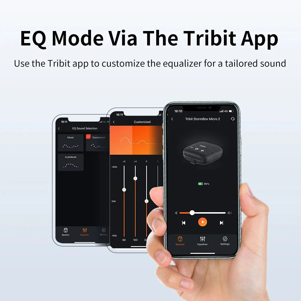 Rugged portable Bluetooth speaker with deep bass, waterproof design, and built-in power bank