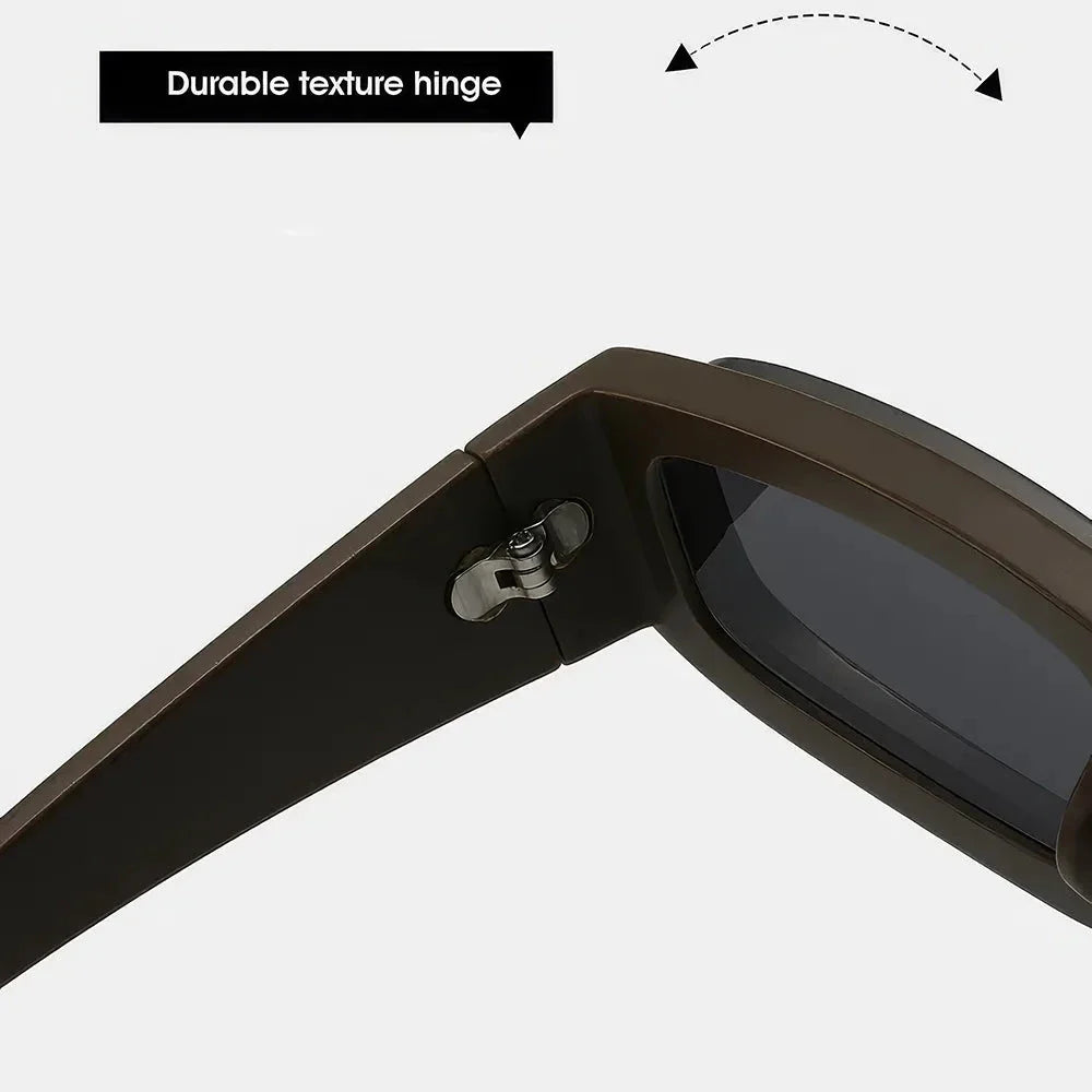 Stylish Small Rectangle Punk Sunglasses with an edgy, retro-inspired design and UV400 protection