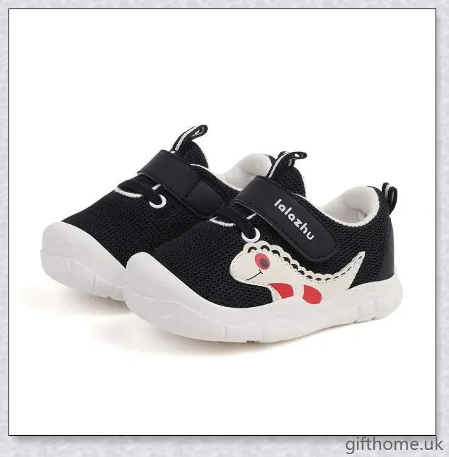 Soft, comfortable toddler shoes in cartoon designs for active play and adventures