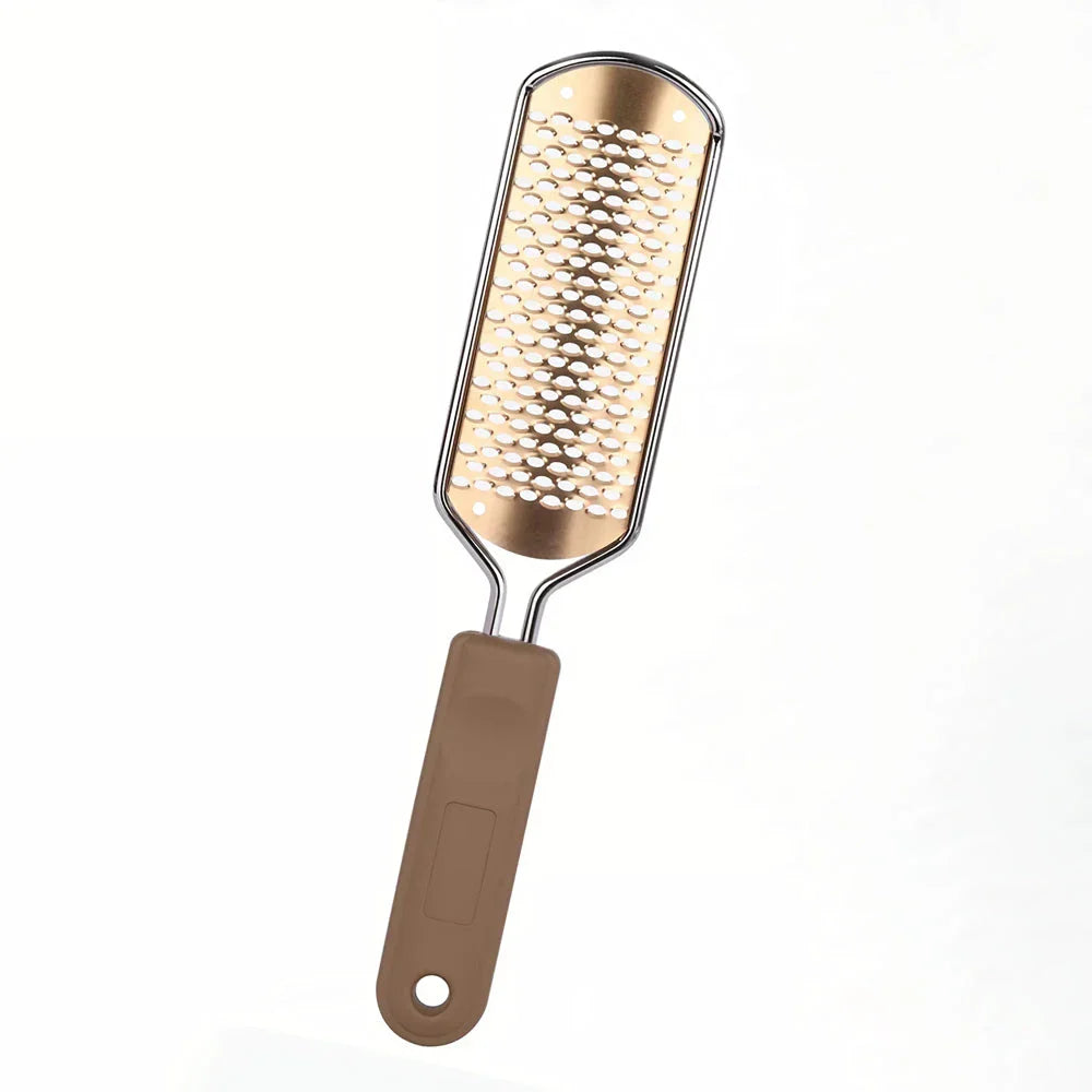 Professional Foot File Rasp for Callus Removal - Durable Stainless Steel Construction with Elegant Golden Finish