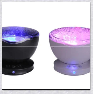 Soothing ocean wave LED projector creates a calming, spa-like atmosphere for relaxation and sleep