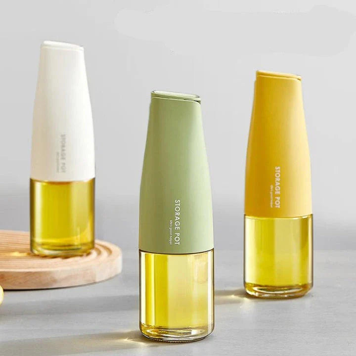 Automatic Leak-Proof Glass Oil Pot - Elegant and Mess-Free Kitchen Companion