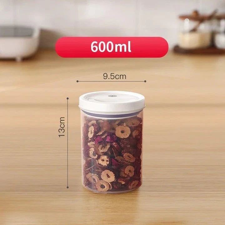 Premium clear acrylic storage jar with airtight lid, available in various sizes for versatile home organisation