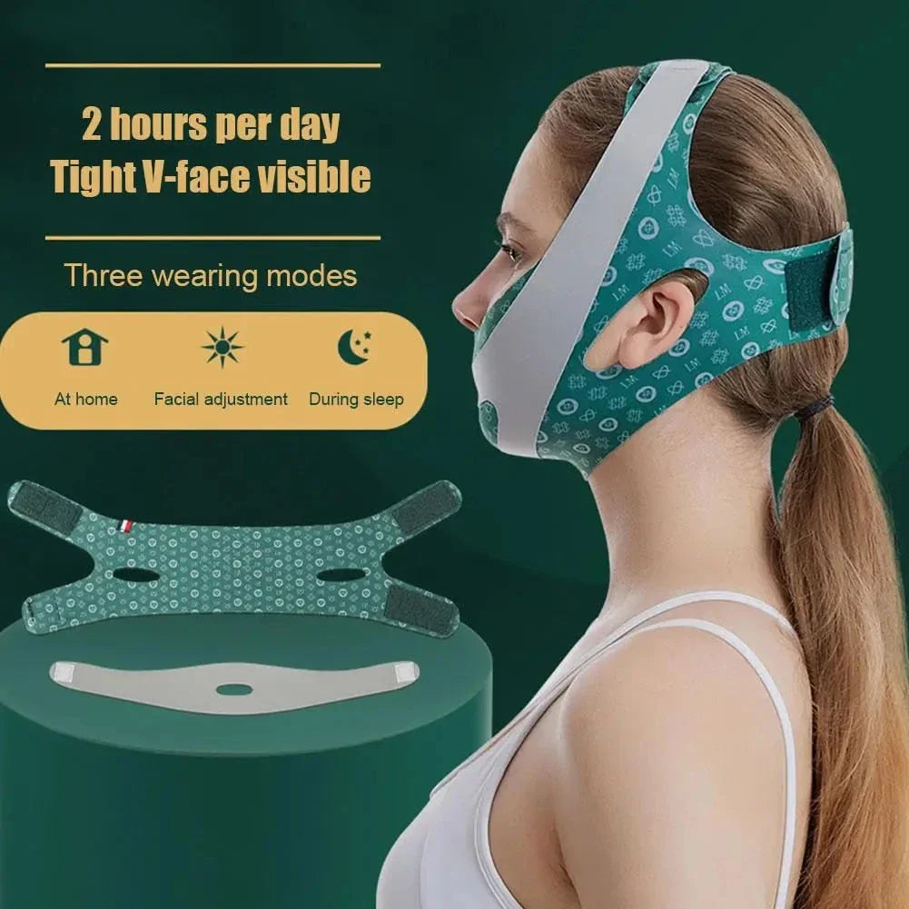 Contour-Enhancing Adjustable Sleep Mask for Firmer, Lifted Facial Appearance
