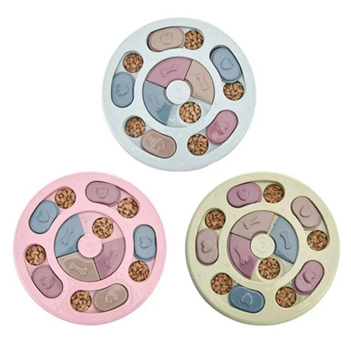 Puzzled Interactive Feeding Bowl for Dogs - Durable Polypropylene Bowl with Puzzle Design to Promote Foraging and Mental Stimulation