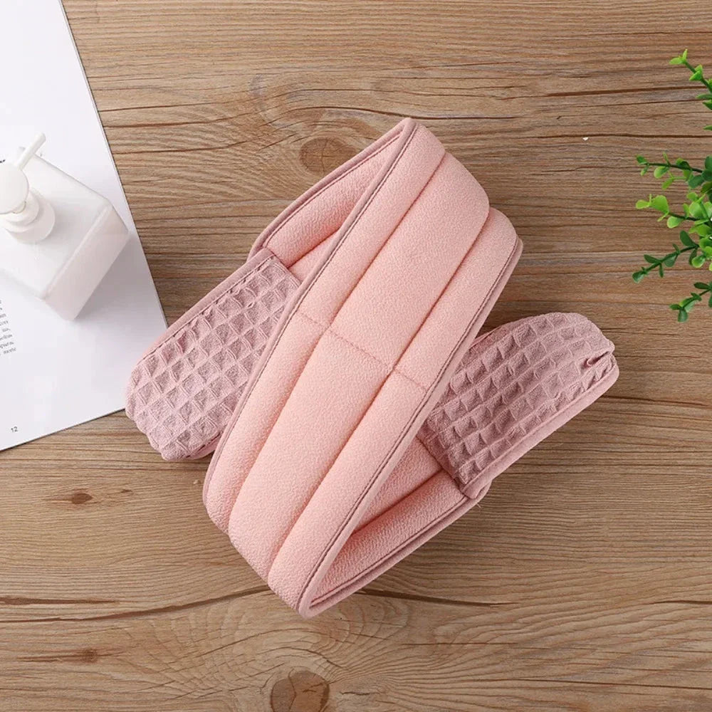 Premium 3-Piece Body Scrubber and Back Massage Bath Brush Set in various colours - pink, blue, and coffee
