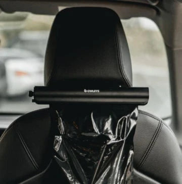Owleys Suspendable Garbage Bag Dispenser - Compact and convenient car accessory for tidy travellers