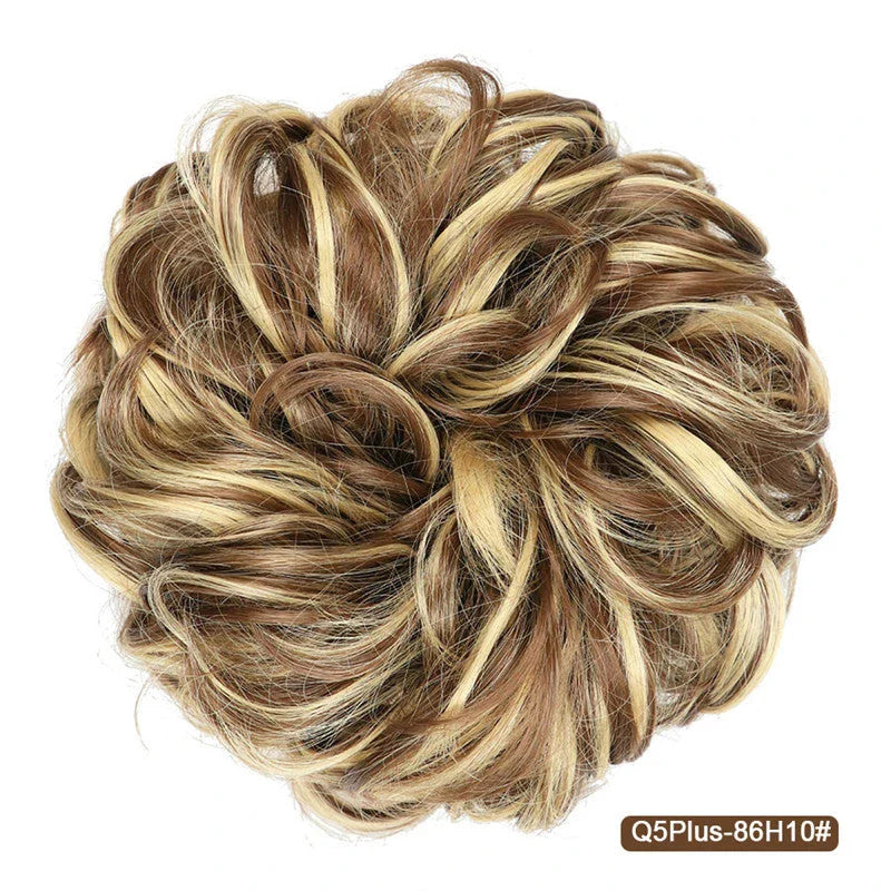 Messy Chignon Donut Hair Bun Pad in Fawn Brown, a versatile hair accessory that provides effortless elegance