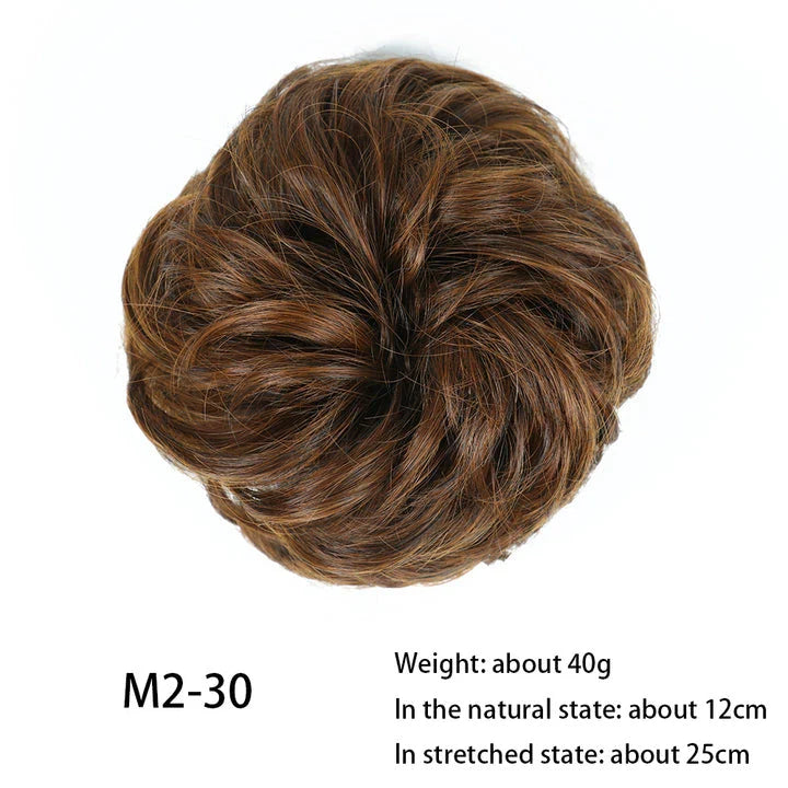 Messy Chignon Donut Hair Bun Pad in Fawn Brown, a versatile hair accessory that provides effortless elegance