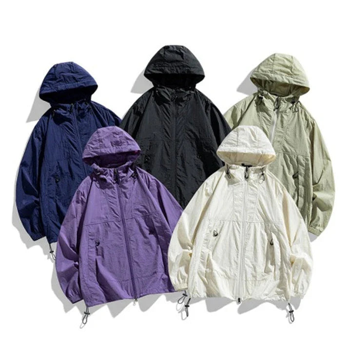 A lightweight, versatile outdoor jacket made from premium nylon fabric, perfect for British adventures and outdoor activities.