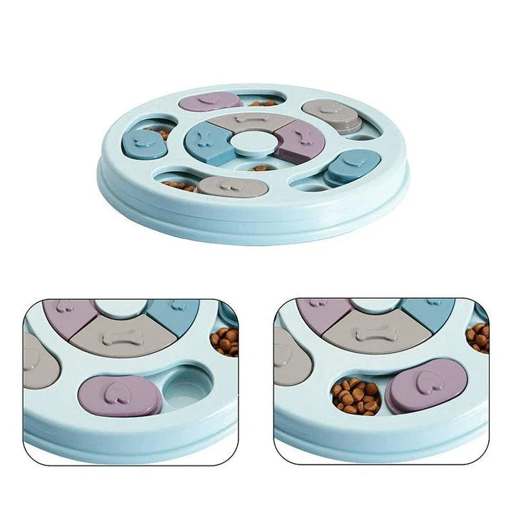Puzzled Interactive Feeding Bowl for Dogs - Durable Polypropylene Bowl with Puzzle Design to Promote Foraging and Mental Stimulation