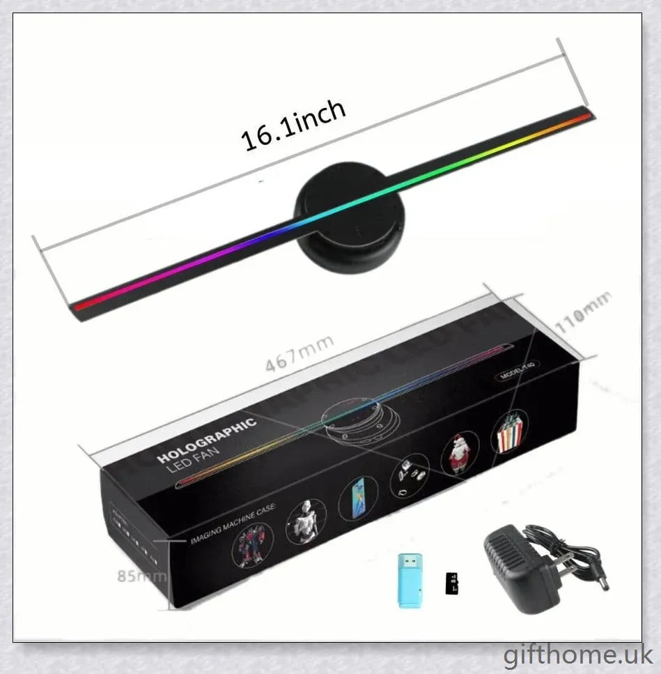 3D Holographic Projector with Wireless Connectivity, Displaying Captivating 640P Visuals