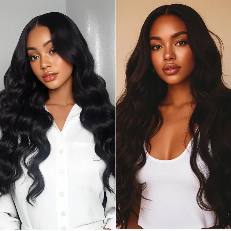 Premium 24-inch body wave crochet hair extensions in ombre blonde shade