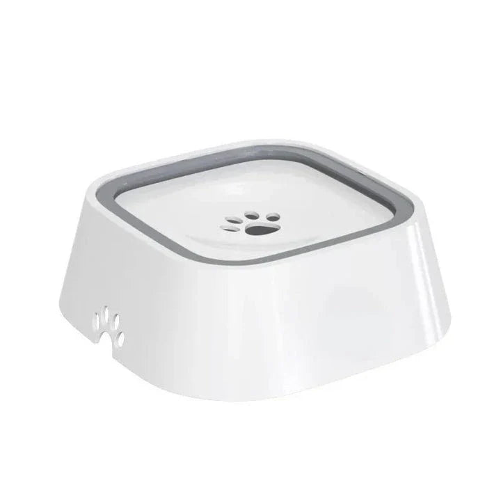 Trendha 1.5L Square Pet Water Bowl in blue colour, featuring a stylish design and raised edges to minimise water splashes