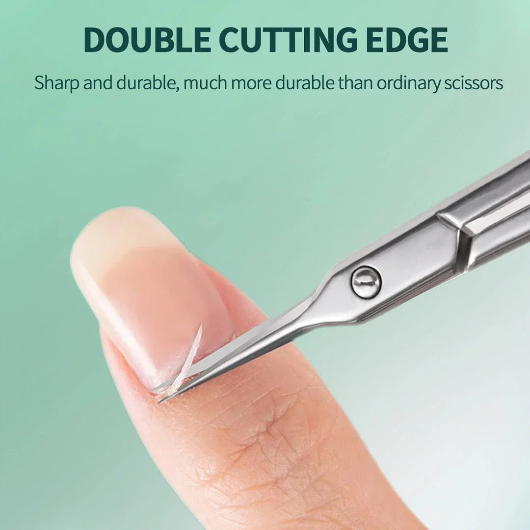 Precision Cuticle Scissors with polished blades and comfortable grip for professional-quality nail care