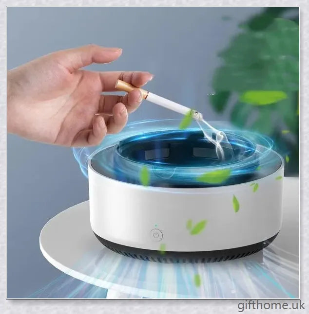 Elegant electronic smokeless ashtray with smoke purification technology for cleaner air in home and office