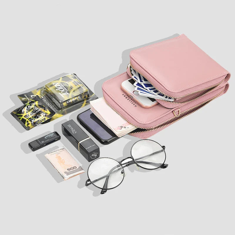 Stylish crossbody bag for women with multiple interior pockets and a dedicated mobile phone compartment