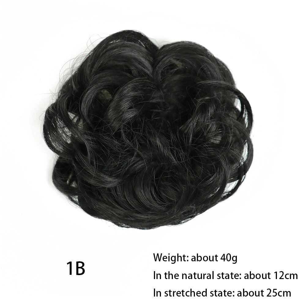 Messy Chignon Donut Hair Bun Pad in Fawn Brown, a versatile hair accessory that provides effortless elegance