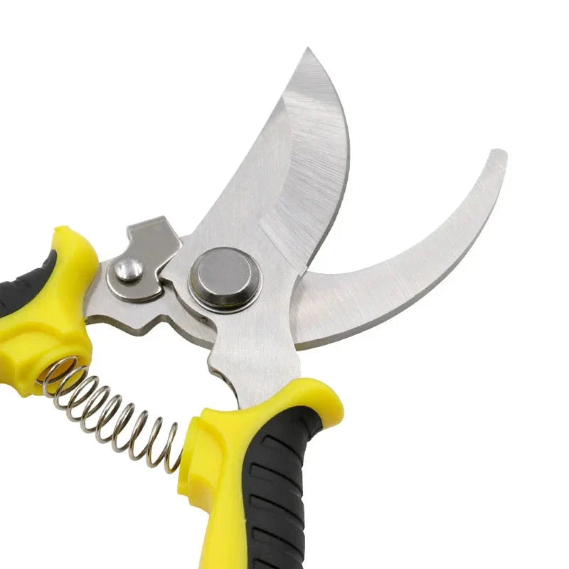 Professional Bypass Pruning Shears with stainless steel blades and ergonomic non-slip handles for effortless gardening