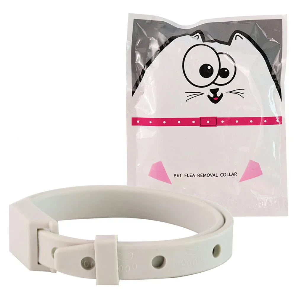 A premium anti-flea and tick collar for small cats and dogs, providing 8 months of continuous protection with an adjustable and water-resistant design.