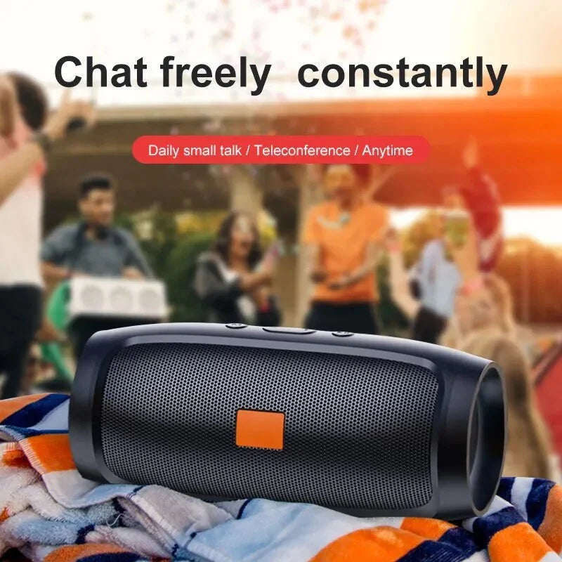 Powerful portable stereo Bluetooth speaker with deep bass and dual speakers for exceptional audio on the move