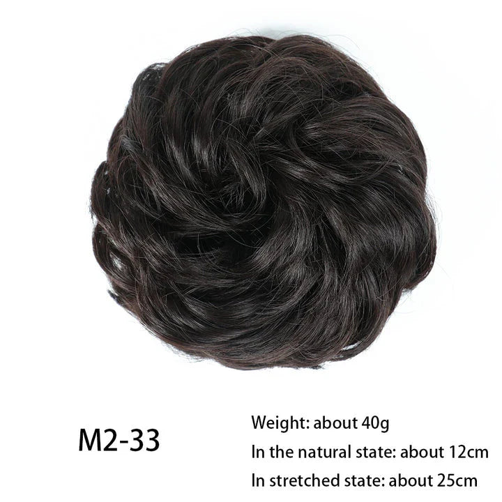 Messy Chignon Donut Hair Bun Pad in Fawn Brown, a versatile hair accessory that provides effortless elegance