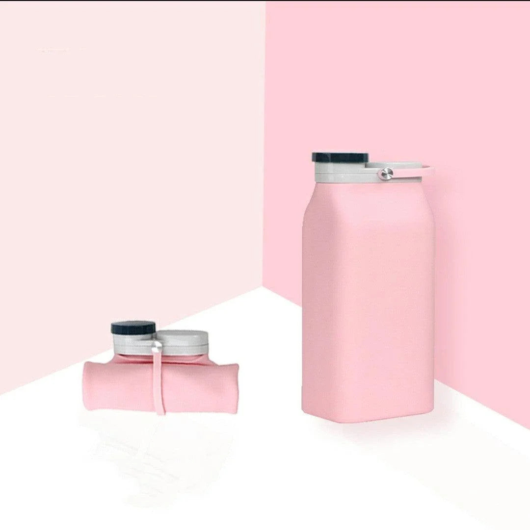 Compact and stylish folding cup made of soft silicone, available in various colours, perfect for on-the-go refreshment