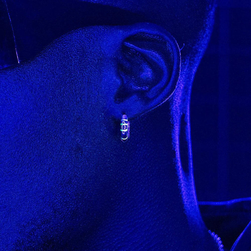 GiftHome UK Elegant Sterling Silver Luminous Earrings for Men