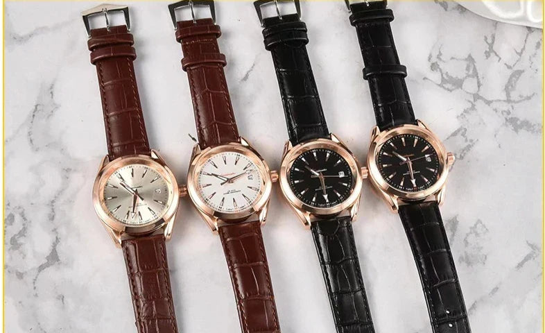 Sophisticated automatic mechanical watch with a sleek blackboard face, transparent case back, and steel strap for discerning gentlemen
