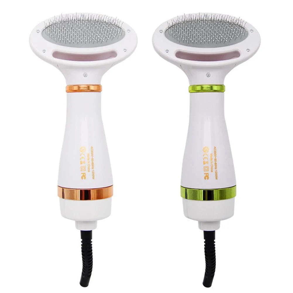 Premium 2-in-1 Pet Hair Dryer and Grooming Brush with Powerful Drying and Gentle Brushing Capabilities