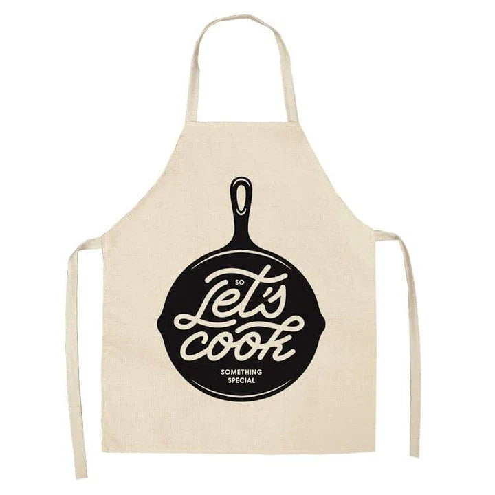 Premium Cotton and Linen Apron in Blue, Green, Grey, and White colors for the modern British kitchen