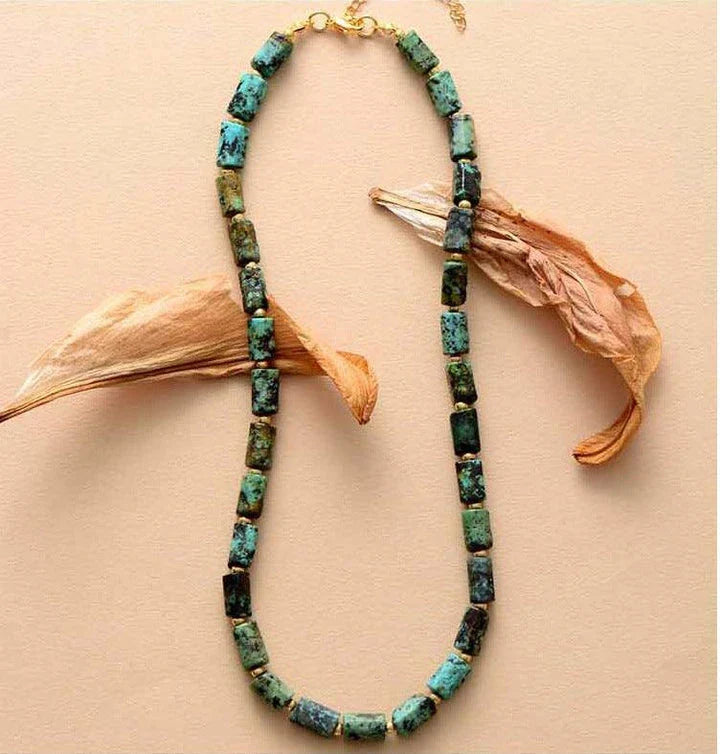 Elegant red natural stone necklace with minimalist design, crafted in the United Kingdom