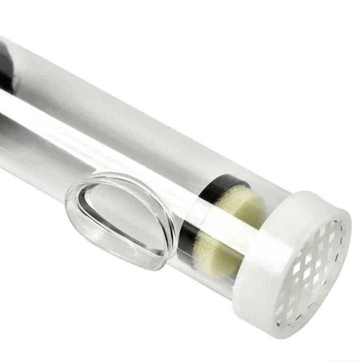 A transparent, adjustable-length tool for efficiently locating and marking queen bees in beehives.