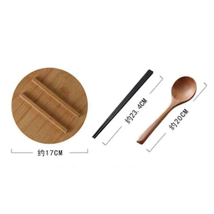 Premium Japanese-style ceramic ramen bowl with matching spoon, designed for an authentic ramen dining experience