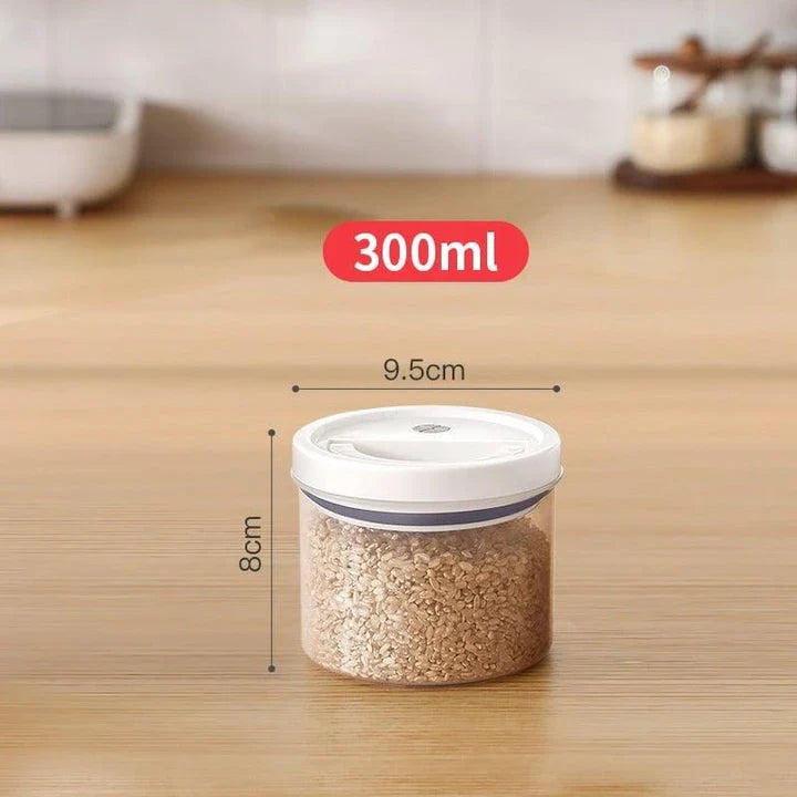 Premium clear acrylic storage jar with airtight lid, available in various sizes for versatile home organisation
