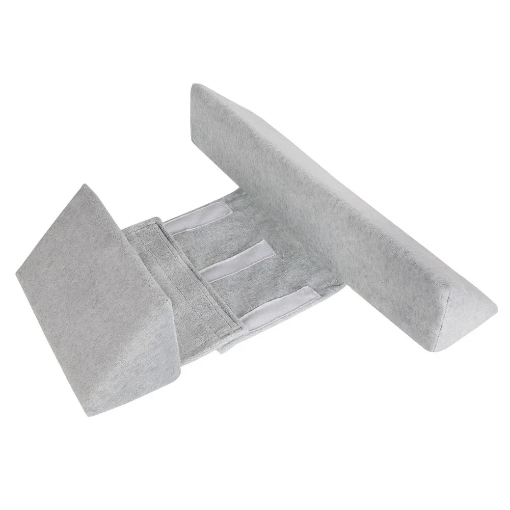 Soft, breathable cotton newborn baby sleeping pillow with adjustable fit and triangular anti-roll design for a comfortable, secure sleeping experience