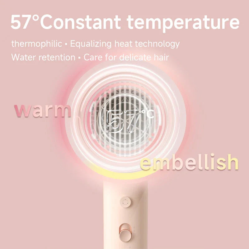 Advanced Ionic Hair Dryer with Smart Temperature Control - Powerful, Frizz-Free Hair Drying for Salon-Quality Results