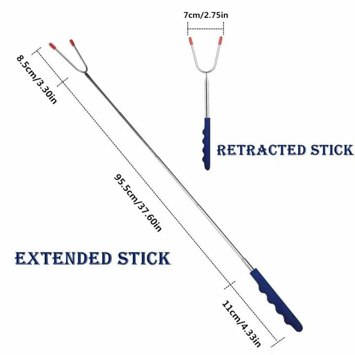 Premium Trendha Stainless Steel BBQ Skewers with Vibrant Silicone Handles - 5 Piece Set