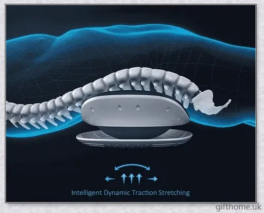 Premium electric back massager with intelligent vibration, dynamic traction, and infrared heating for soothing back pain relief