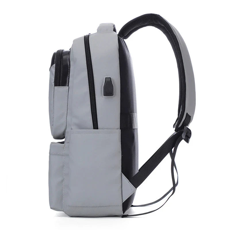 Premium waterproof outdoor backpack for men with laptop compartment, multiple pockets, and breathable design